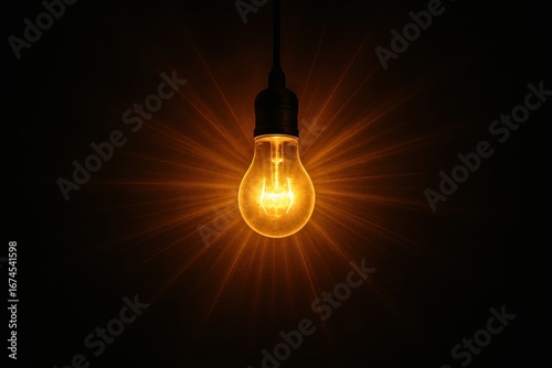 Wallpaper Mural Illuminated light bulb glowing brilliantly against dark background symbolizing innovation, creativity, and breakthrough technological concepts Torontodigital.ca