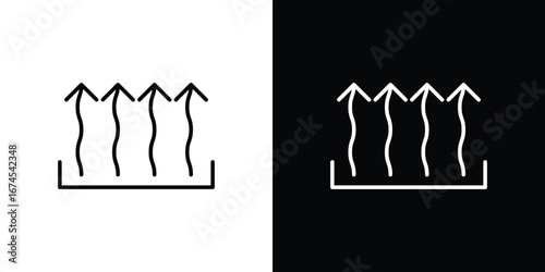 Heat icon design template with outline style