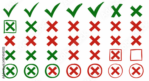 Visual Representation of Choices and Decisions Showing Correct and Incorrect Options Clearly Marked
