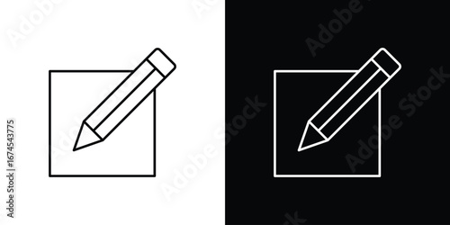 Edit icon design template with outline style