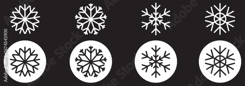 Snowflake snow freeze winter line outline icon. Snowflakes thin line icon set. Snowflake Simple illustration