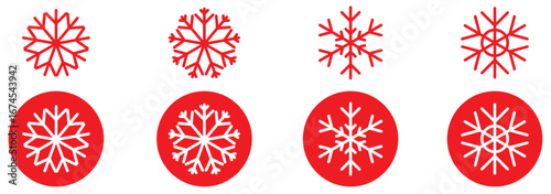 Snowflake set on isolated background. Isolated snowflake collection. Frost background. Christmas icon. Vector illustration