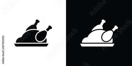 Turkey icon. filled flat sign for mobile concept and web