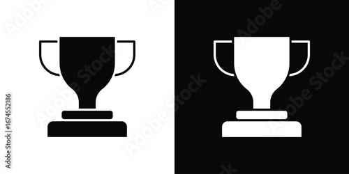 Trophy icon. filled flat sign for mobile concept and web