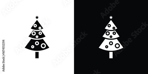 Tree christmas icon. filled flat sign for mobile concept and web