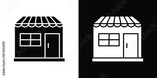 Shop icon. filled flat sign for mobile concept and web