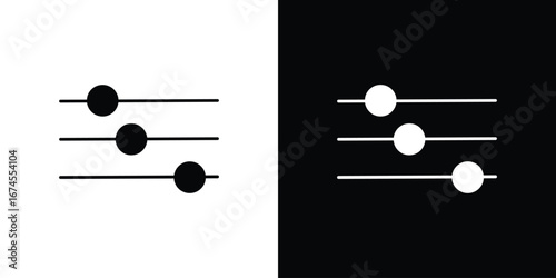 Settings sliders icon. filled flat sign for mobile concept and web