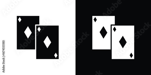 Playing cards icon. filled flat sign for mobile concept and web