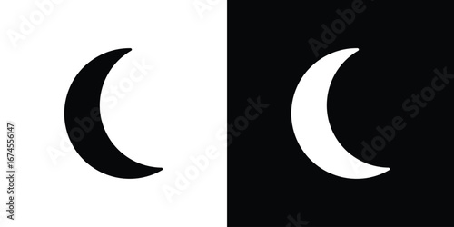 Moon icon. filled flat sign for mobile concept and web