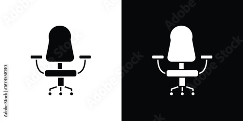 Gaming chair icon. filled flat sign for mobile concept and web