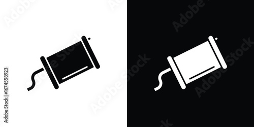 Exhaust pipe icon. filled flat sign for mobile concept and web