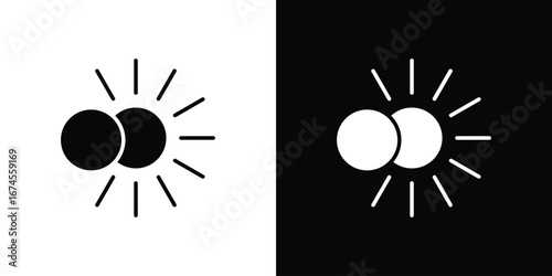 Eclipse icon. filled flat sign for mobile concept and web