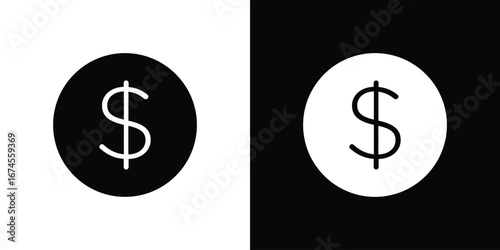 Dollar icon. filled flat sign for mobile concept and web