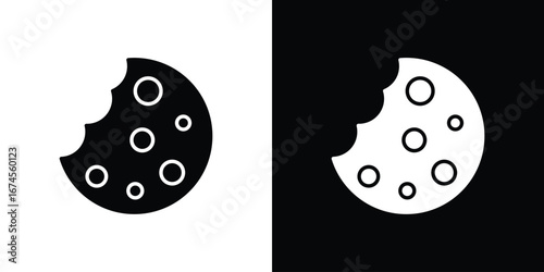 Cookie icon. filled flat sign for mobile concept and web