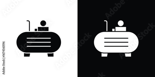 Compressor icon. filled flat sign for mobile concept and web