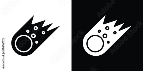 Comet icon. filled flat sign for mobile concept and web
