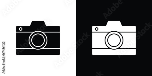 Camera icon. filled flat sign for mobile concept and web
