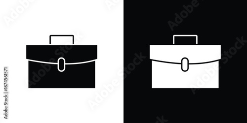 Briefcase icon. filled flat sign for mobile concept and web