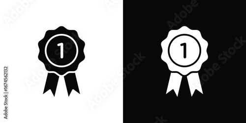 Badge icon. filled flat sign for mobile concept and web