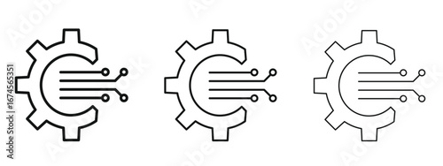 Transform icon in linear versions. Editable line