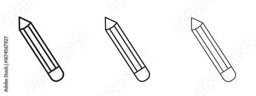 Pencil icon in linear versions. Editable line