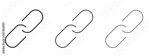 Link icon in linear versions. Editable line