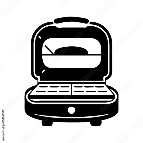 Vector art of sandwich maker grill press toaster kitchen appliance, perfect for cooking breakfast, lunch, or dinner