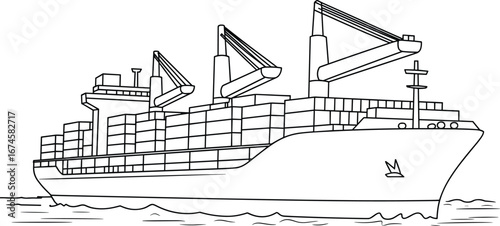 Architectural blueprint for an urban oil tanker ship illustration, sketching a plan for a city structure