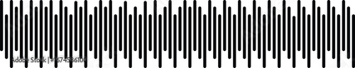 audio waveform sound wave visualization music production equalizer bars isolated on white background.