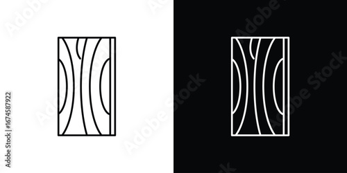 Wood board icon logo vector template