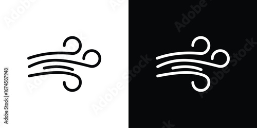 Wind icon logo vector template