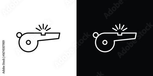 Whistle icon logo vector template