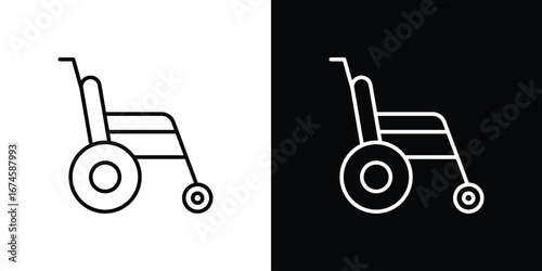 Wheelchair icon logo vector template