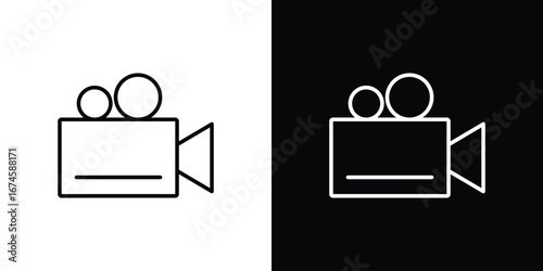 Video camera icon logo vector template