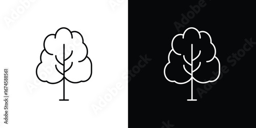 Tree free icon logo vector template
