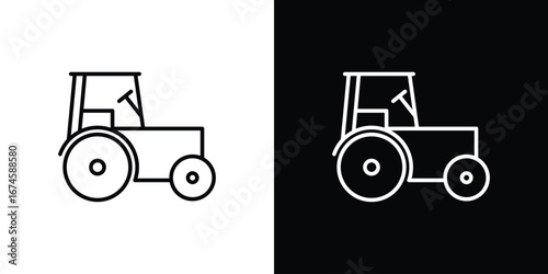 Tractor icon logo vector template