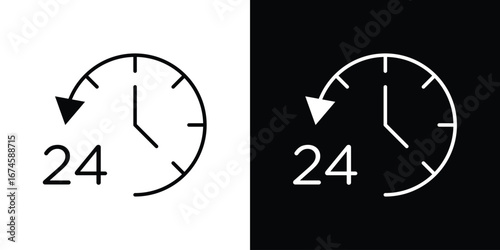 Time twenty four icon logo vector template