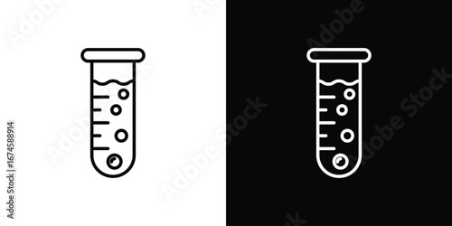 Test tube icon logo vector template