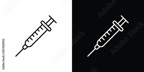 Syringe icon logo vector template