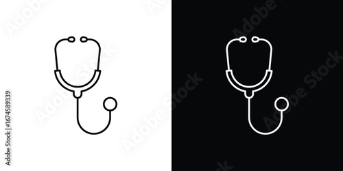 Stethoscope icon logo vector template