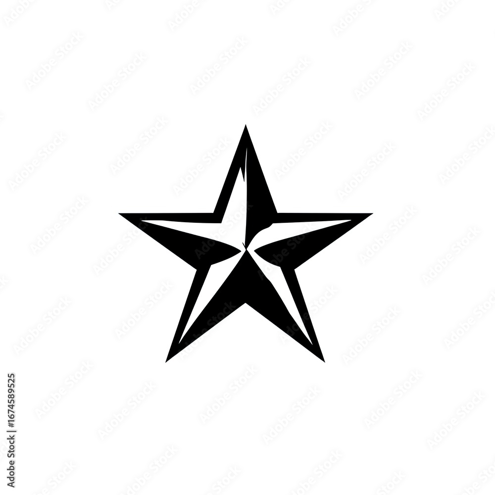 Obraz premium Nautical star graphic design element, isolated on white
