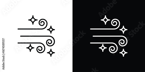 Snow blowing icon logo vector template