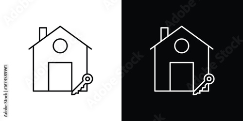 Selling or rent home icon logo vector template