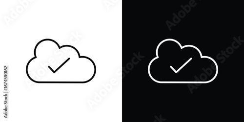 Saved to drive icon logo vector template