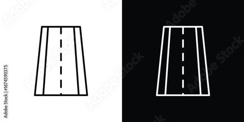 Road icon logo vector template