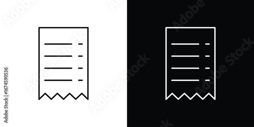 Receipt icon logo vector template
