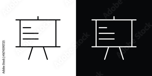 Presentation icon logo vector template