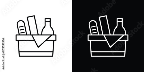 Picnic icon logo vector template