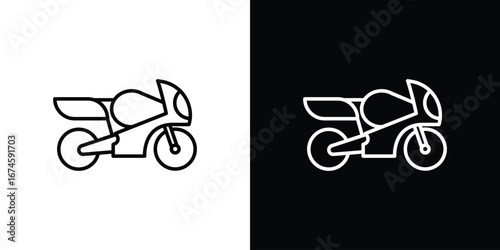 Motorcycle icon logo vector template