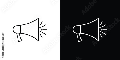 Megaphone icon logo vector template